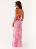 Orlando Maxi Dress Pink Floral Print