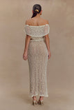 Cordelia Off Shoulder Knit Top Ivory