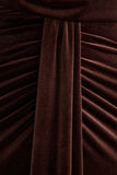 Lavernia Brown Velvet Halter Neck Maxi Dress With Gathered Detailing