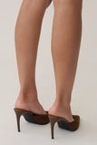 Bao Mesh Pointed Heel Chocolate