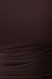 Luu Off Shoulder Slinky Top Dark Chocolate