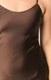 Renesmee Brown Satin Maxi Dress