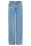 Roy Mid Rise Wide Leg Denim Jeans Classic Blue