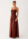 Brooke Maxi Dress Chocolate