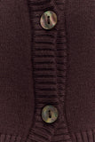 Reese Fitted Knit Cardigan Dark Chocolate