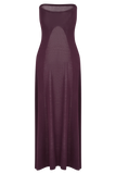 Marimae Long Knit Top Plum