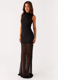 Fondly Mesh Maxi Dress Black