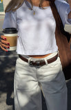 Freddie White Denim Barrel Leg Jeans