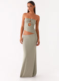 Wild Roses Maxi Dress Sage