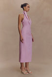Simona Halter Neck Midi Dress Blush Pink