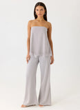 Sorena Low Rise Flared Pants Misty Blue
