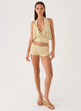 Vivienne Mini Shorts Pale Olive