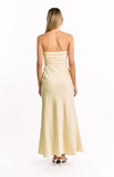 Alexia Yellow Strapless Maxi Dress
