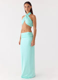 Elisabetta Maxi Skirt Aqua