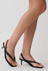 Mai Sling Back Thong Heel Black