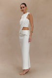 Astrid Suiting Midi Skirt White