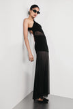 Vashti Cut Out Mesh Maxi Dress Black