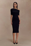Zandie Cashmere Blend Knit Midi Dress Black