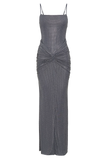 Roisin Diamante Maxi Dress Gunmetal