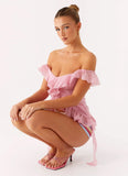 Dylan Off Shoulder Top Pink