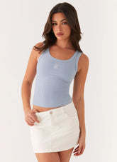 Signature Tank Top Slate Blue