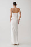 Seraphine Corset Satin Maxi Dress Ivory