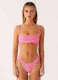 Mauritius Bikini Top Pink Stripe