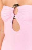Harriet Pink Strapless Maxi Dress