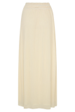 Amaris Gathered Plisse Maxi Skirt Lemon