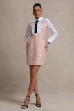 Oxford Pink Boucle Sleeveless Pinafore