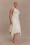 Sylvie Modal Hankie Midi Dress Ivory