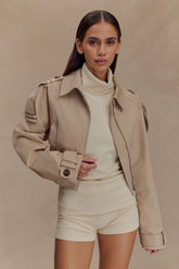Birdie Fold Over Shorts Ivory