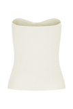 Elodie Strapless Cupped Knit Top Ivory
