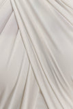 Indira Gathered Slinky Halter Maxi Dress Ivory