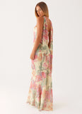 Under The Pagoda Maxi Dress Yellow Peony