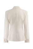 Jameson Cinched Linen Blazer Oat Marle