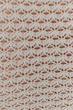 Mania Crochet Long Sleeve Cropped Top Ivory