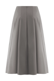 Mae A Line Midi Skirt Pebble Brown