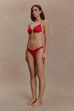 Tyler Bikini Top With Hardware Red