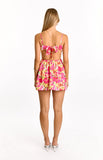 Amorgos Yellow Floral Pop Mini Dress
