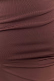 Kinsley Slinky Maxi Dress With Hardware Chocolate
