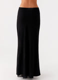 Michaella Chiffon Maxi Skirt Black