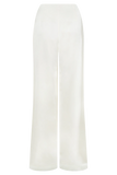 Sydney Straight Leg Satin Pants Ivory