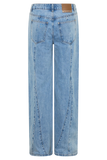 Roy Mid Rise Wide Leg Denim Jeans Classic Blue