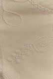 Ebony Embroidered Denim Jeans Cream