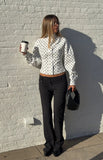 Front Page White Polka Dot Jacket