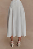 Mae A Line Midi Skirt White