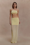 Tanyel Knit Bandeau Top Lemon