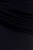 Aspyn Slinky Gathered Wide Leg Pants Black