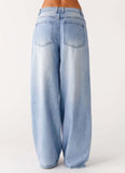 Timeless Wide Leg Jeans Bleached Blue